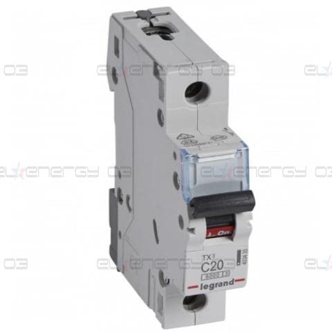 Автоматичен прекъсвач TX3 1P 20A крива С 6kA Legrand