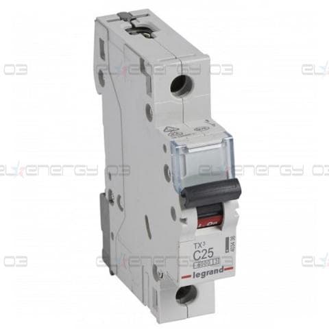 Автоматичен прекъсвач TX3 1P 25A крива С 6kA Legrand