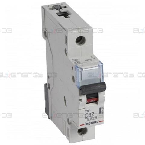 Автоматичен прекъсвач TX3 1P 32A крива С 6kA Legrand