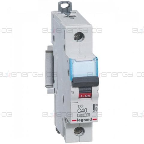 Автоматичен прекъсвач TX3 1P 40A крива С 6kA Legrand