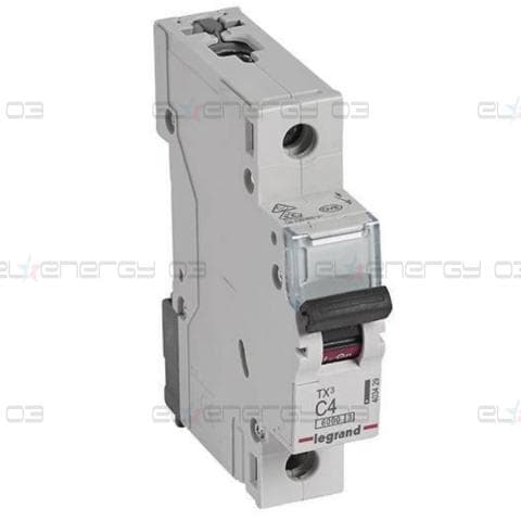 Автоматичен прекъсвач TX3 1P 4A крива С 6kA Legrand
