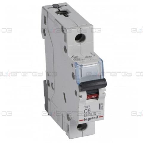 Автоматичен прекъсвач TX3 1P 6A крива С 6kA Legrand