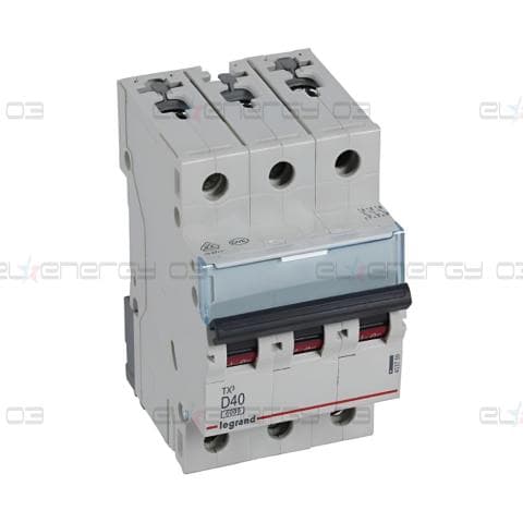 Автоматичен прекъсвач TX3 3P 40A крива D 6kA Legrand