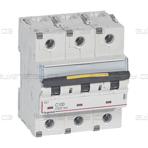 Автоматичен прекъсвач DX3 3P 100A крива С 10kA 4,5 мод. Legrand