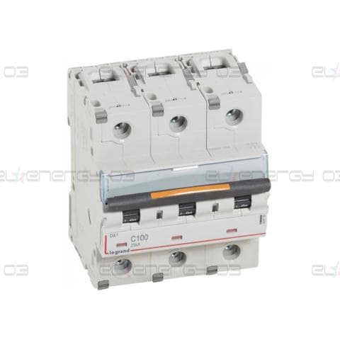 Автоматичен прекъсвач DX3 3P 100A крива С 25kA 4,5 мод. Legrand