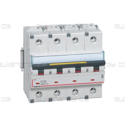 Автоматичен прекъсвач DX3 4P 125A крива D 10kA 6 мод. Legrand