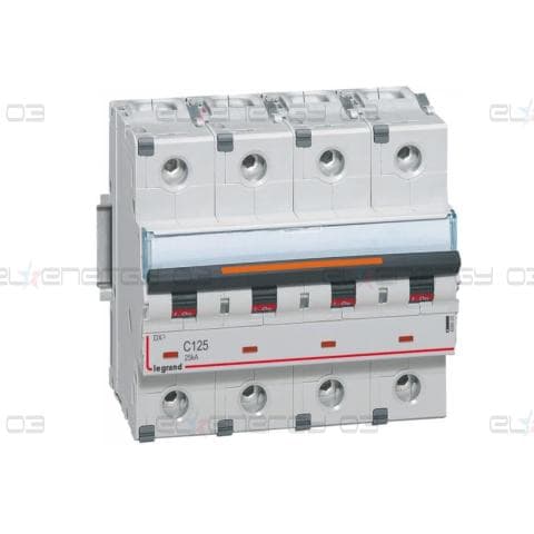 Автоматичен прекъсвач DX3 4P 125A крива D 25kA 6 мод. Legrand