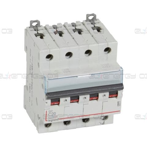 Автоматичен прекъсвач DX3 4P 20A крива С 10kA 4 мод. IT Legrand