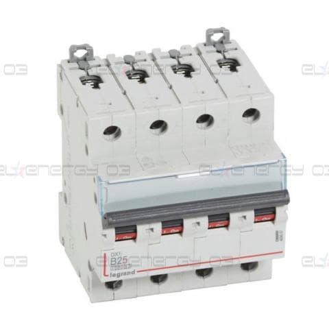 Автоматичен прекъсвач DX3 4P 25A крива B 10kA 4 мод. Legrand