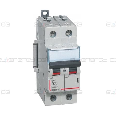 Автоматичен прекъсвач DX3 2P 25A крива D 6kA Legrand