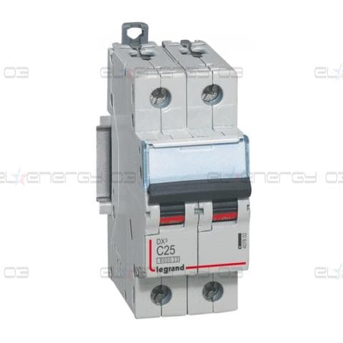 Автоматичен прекъсвач DX3 2P 25A крива С 6kA Legrand