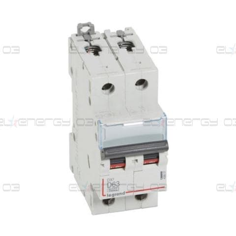Автоматичен прекъсвач DX3 2P 63A крива D 6kA Legrand
