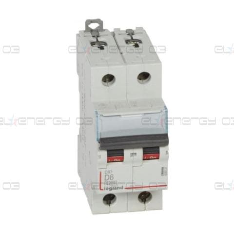 Автоматичен прекъсвач DX3 2P 6A крива D 6kA Legrand