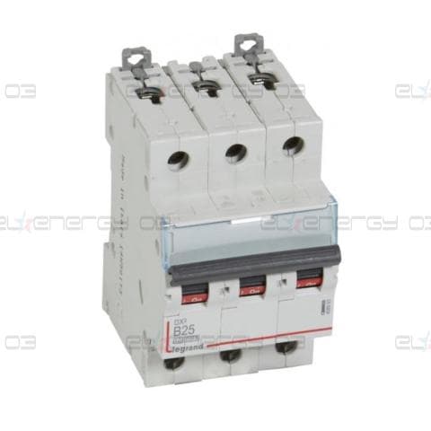 Автоматичен прекъсвач DX3 3P 25A крива B 10kA 3 мод. Legrand