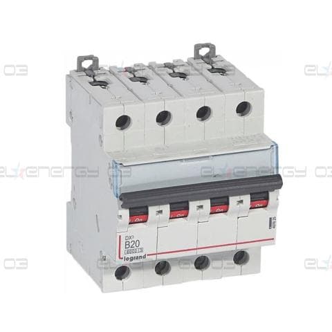 Автоматичен прекъсвач DX3 4P 20A крива B 6kA Legrand