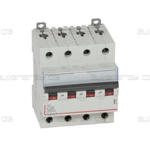 Автоматичен прекъсвач DX3 4P 20A крива С 6kA Legrand