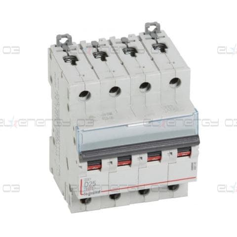 Автоматичен прекъсвач DX3 4P 25A крива D 6kA Legrand