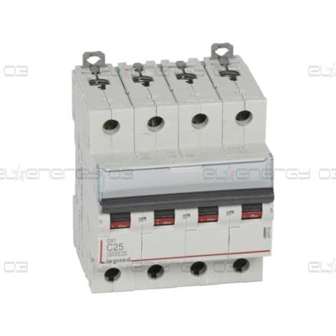 Автоматичен прекъсвач DX3 4P 25A крива С 6kA Legrand