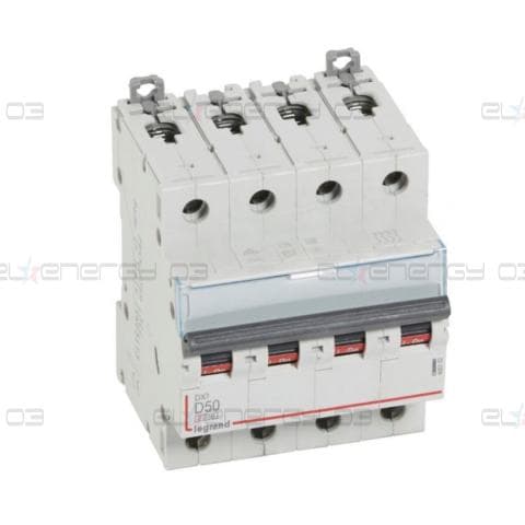 Автоматичен прекъсвач DX3 4P 50A крива D 6kA Legrand