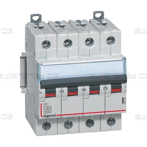 Автоматичен прекъсвач DX3 4P 63A крива С 6kA Legrand