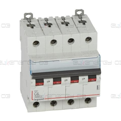 Автоматичен прекъсвач DX3 4P 6A крива С 6kA Legrand