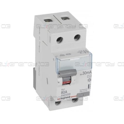 ДТЗ 2P 80A 30mА серия TX3 ID тип AC Legrand