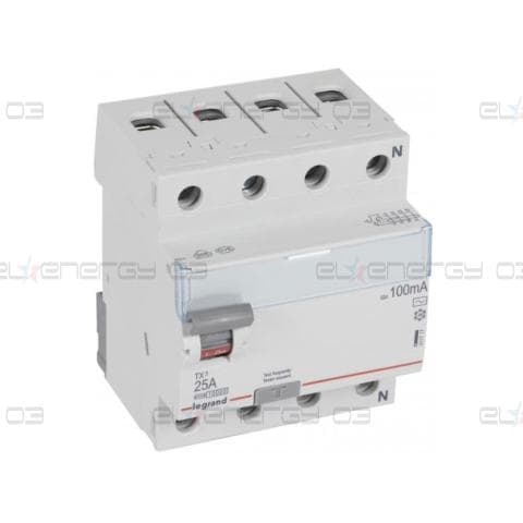 ДТЗ 4P 25A 100mА серия TX3 ID тип AC Legrand