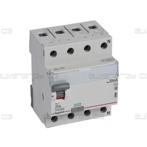 ДТЗ 4P 25А 30mА серия TX3 ID тип AC Legrand