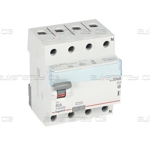 ДТЗ 4P 80А 30mА серия TX3 ID тип AC Legrand