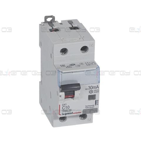 ДТЗ комбинирана DX3 1P+N 10A крива C 30mA тип A 10kA 2 мод. Legrand