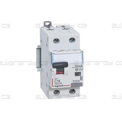 ДТЗ комбинирана DX3 1P+N 16A крива C 30mA тип A 6kA 2 мод. Legrand