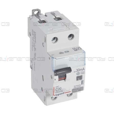 ДТЗ комбинирана DX3 1P+N 20A крива C 30mA тип A 10kA 2 мод. Legrand