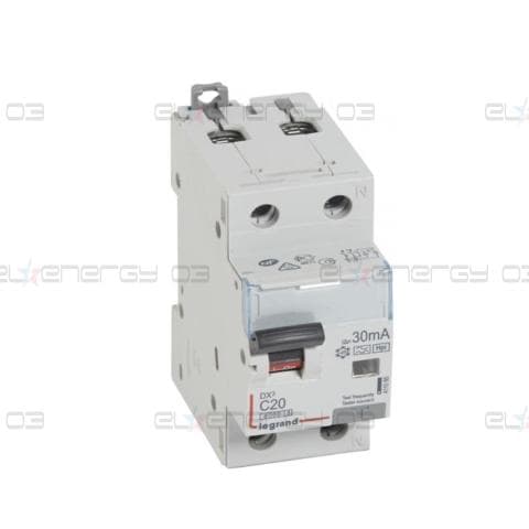 ДТЗ комбинирана DX3 1P+N 20A крива C 30mA тип F 10kA 2 мод. Legrand
