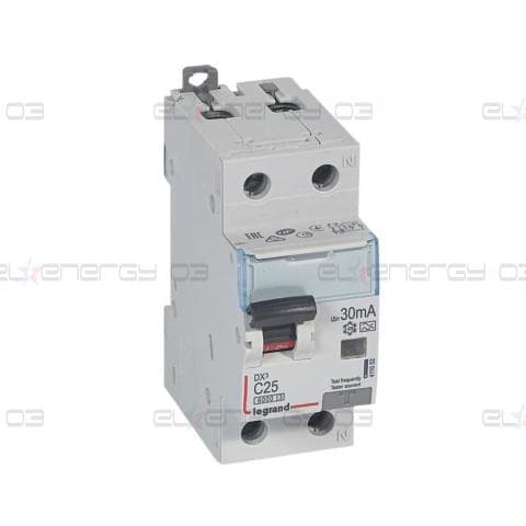 ДТЗ комбинирана DX3 1P+N 25A крива C 30mA тип A 6kA 2 мод. Legrand