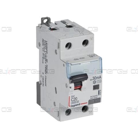 ДТЗ комбинирана DX3 1P+N 25A крива C 30mA тип AC 6kA 2 мод. Legrand