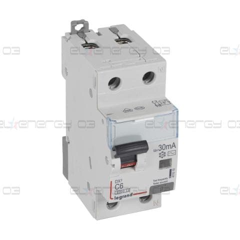 ДТЗ комбинирана DX3 1P+N 6A крива C 30mA тип AC 6kA 2 мод. Legrand