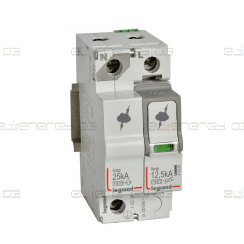 Катоден отводител тип 1+2 SPD 12.5kA 320V 1P+N L с индикация Legrand