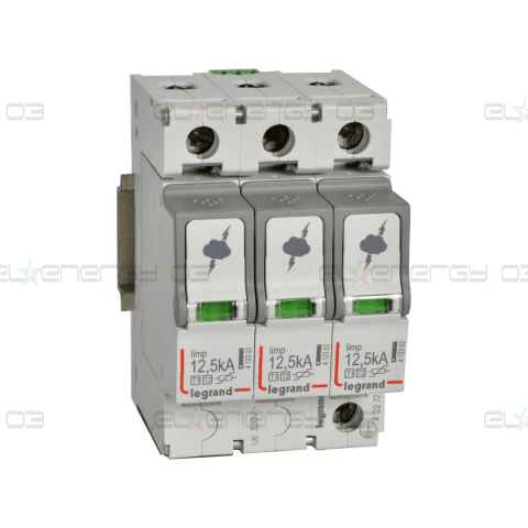 Катоден отводител тип 1+2 SPD 12.5kA 320V 3P с индикация Legrand