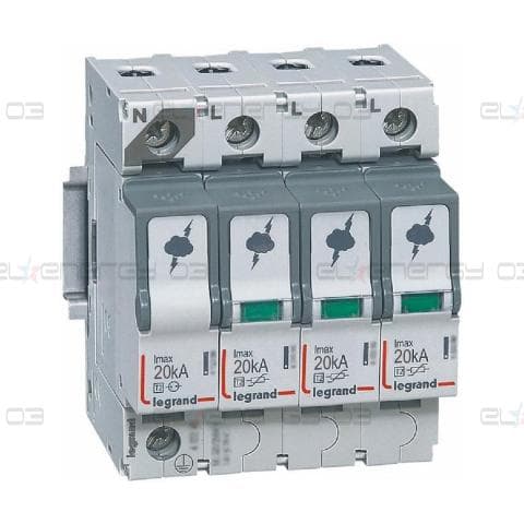 Катоден отводител тип 2 SPD 20kA 320V 3P+N L Legrand
