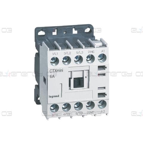 Контактор CTX3 mini 3P 2.2kW (6A AC-3) 1NC 230V 50/60Hz Legrand