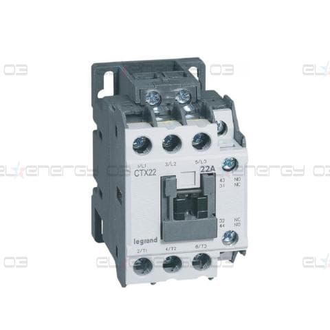 Контактор CTX3-22 3P 11kW (22A AC-3) 1NO-1NC 24Vac Legrand