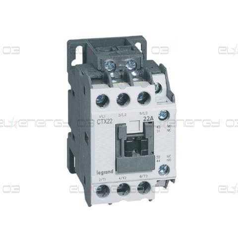 Контактор CTX3-22 3P 11kW (22A AC-3) 1NO-1NC 24Vdc Legrand
