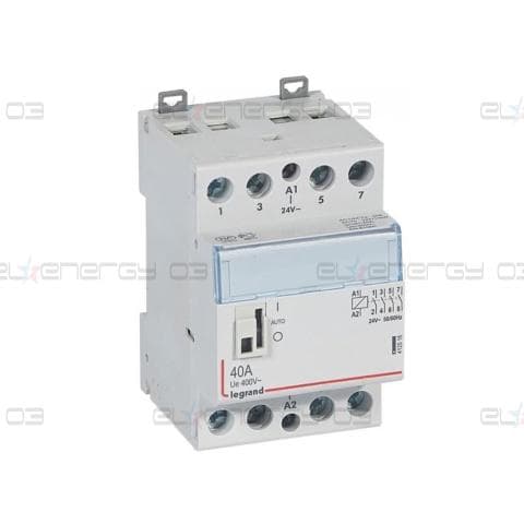 Модулен контактор с ръкохватка CX3, 40А 4NO 24Vac 3 модула Legrand