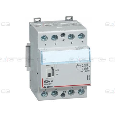 Модулен контактор с ръкохватка CX3, 63A 4NO 220V 3 модула БЕЗШУМЕН Legrand