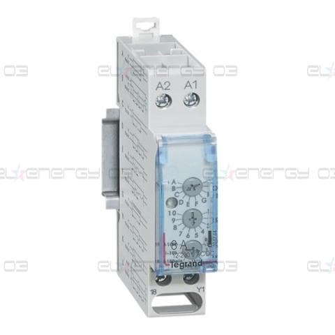 Реле за време, мултифункционално, 8x 0.1s-100h, 1c/o 8А, 12…230Vac 1 модул Legrand