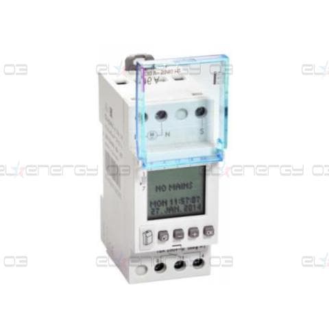 Реле за време, седмично, с LCD дисплей, 1x 1s, 1c/o 16A, 230Vac 2 модула Legrand