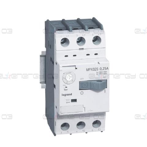 Моторна защита MPX3-32S 0.06kW TM 0.16-0.25A 100kA Legrand