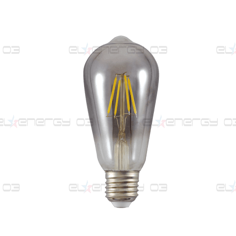 LED filament лампа крушка опушен, ST64, 5W, E27, 1800K, 230V AC, амбър