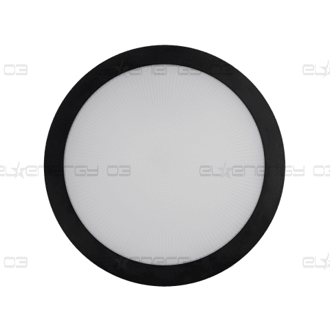LED Плафониера, кръг, черна рамка, Е27, 220-240V AC, IK08, IP65