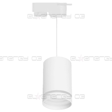 ТЯЛО ЗА РЕЛСОВ МОНТАЖ, ВИСЯЩО, ДВУПРОВОДНО, GU10, 220-240V AC, IP20, БЯЛО
